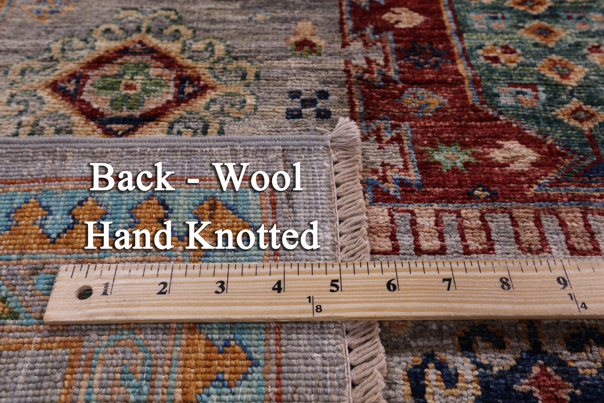 Turkmen Ersari Hand Knotted Wool Rug - 6' 9" X 10' 0" - Golden Nile