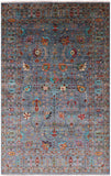 Peshawar Handmade Wool Rug - 6' 5" X 10' 3" - Golden Nile