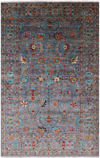 Peshawar Handmade Wool Rug - 6' 5" X 10' 3" - Golden Nile