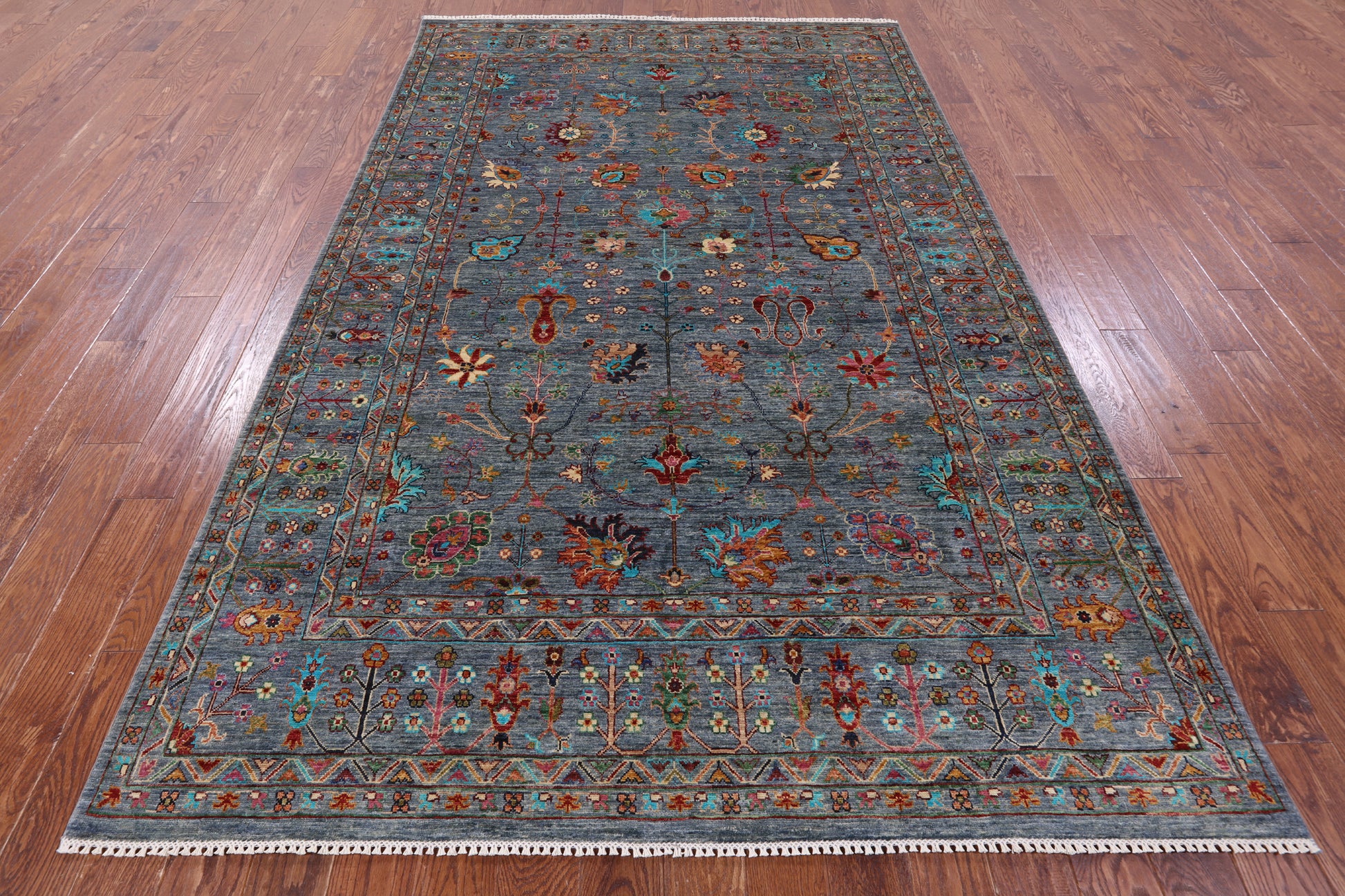 Peshawar Handmade Wool Rug - 6' 5" X 10' 3" - Golden Nile