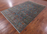 Peshawar Handmade Wool Rug - 6' 5" X 10' 3" - Golden Nile
