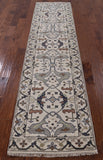 Ivory Turkish Oushak Handmade Wool Runner Rug - 2' 6" X 9' 10" - Golden Nile