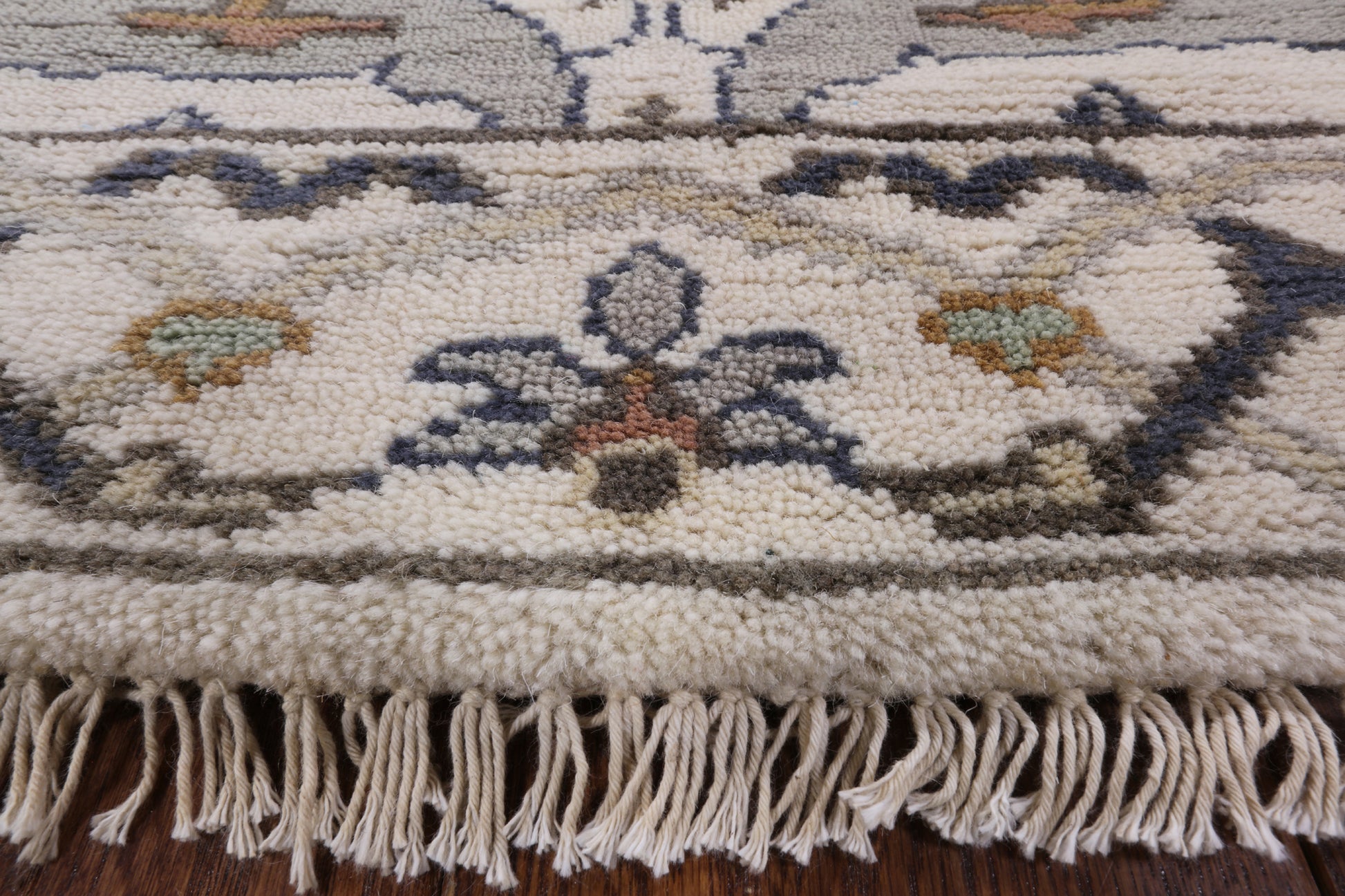 Ivory Turkish Oushak Handmade Wool Runner Rug - 2' 6" X 9' 10" - Golden Nile