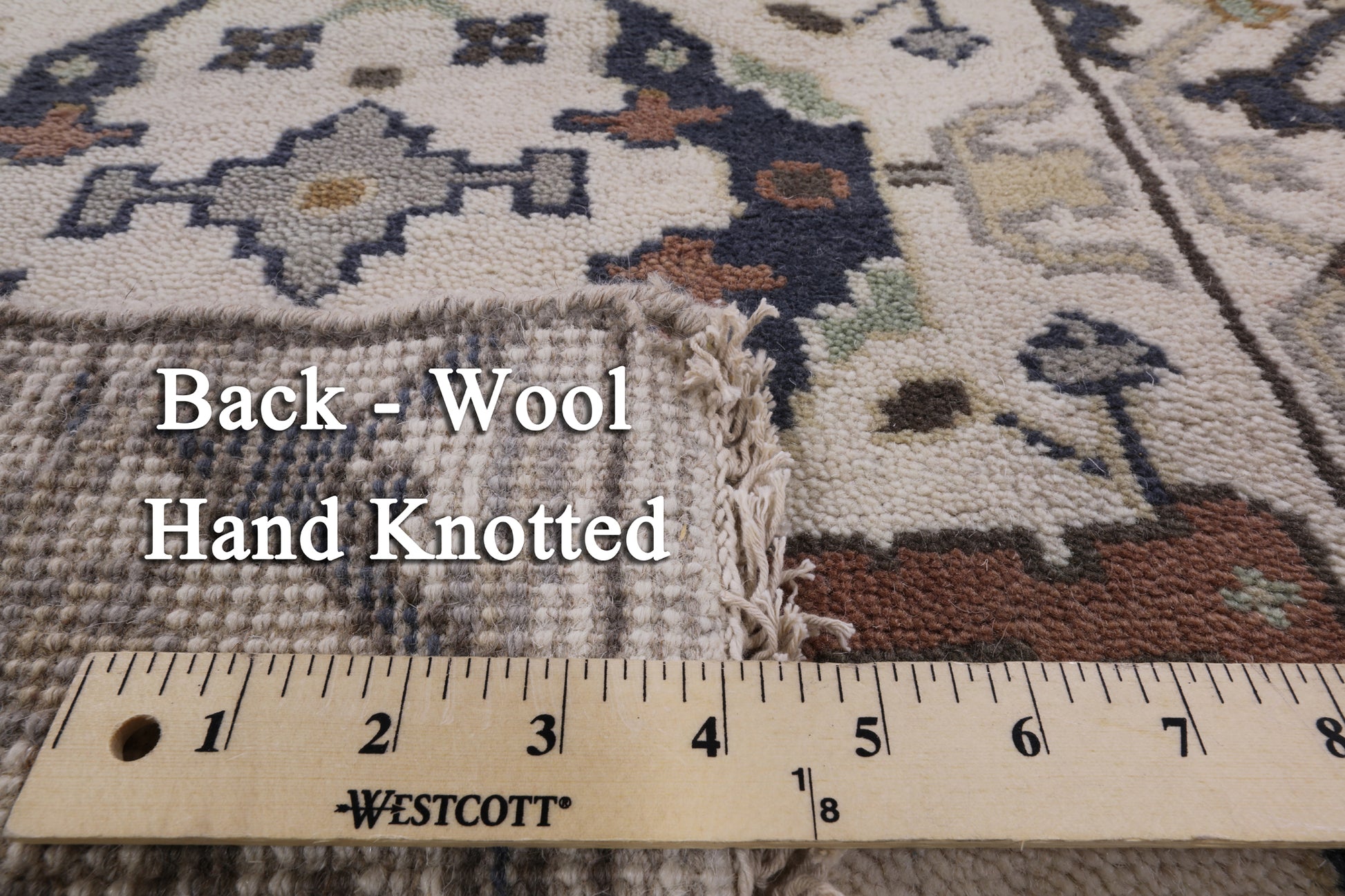 Ivory Turkish Oushak Handmade Wool Runner Rug - 2' 6" X 9' 10" - Golden Nile