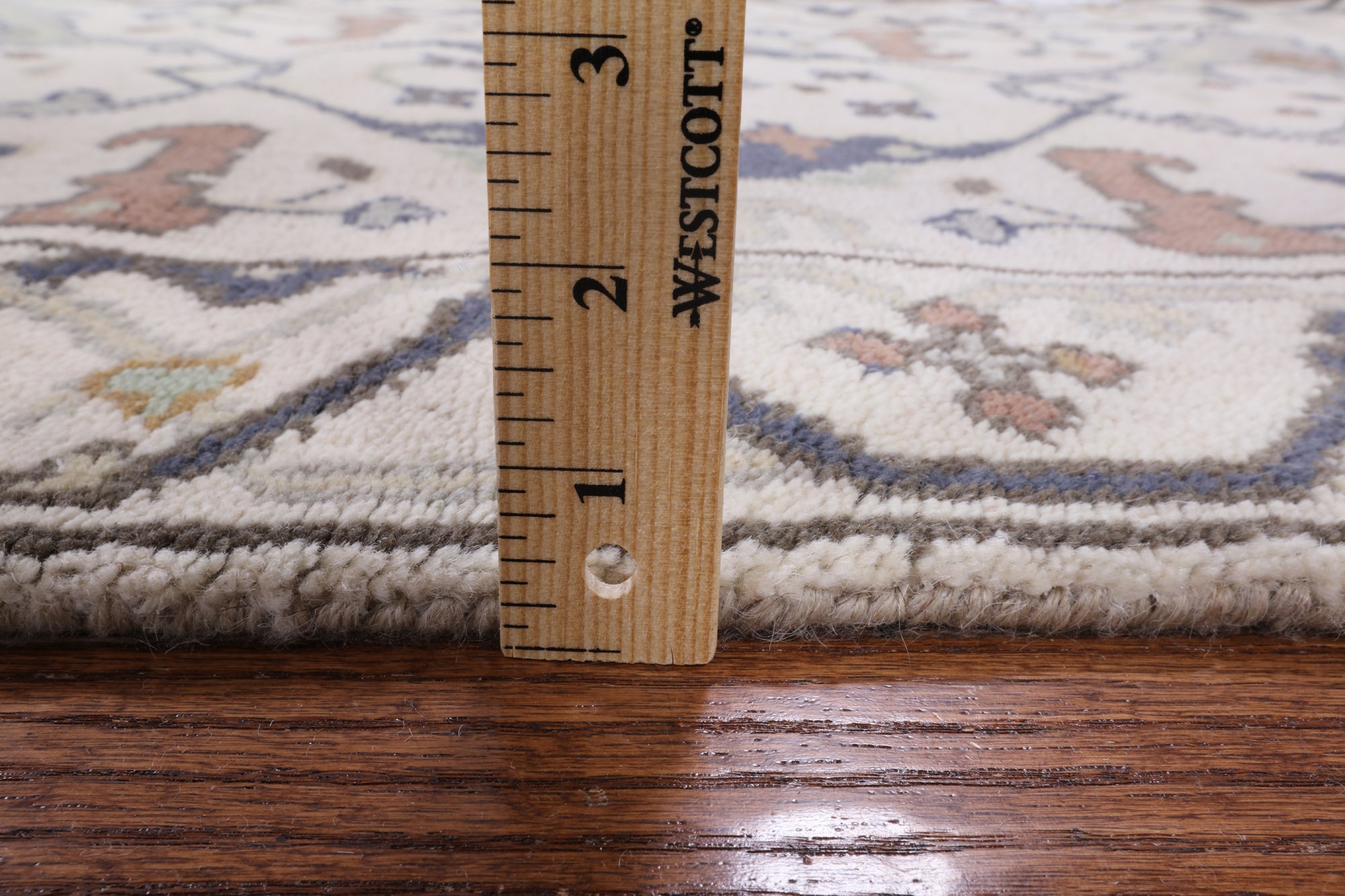 Ivory Turkish Oushak Handmade Wool Runner Rug - 2' 6" X 9' 10" - Golden Nile