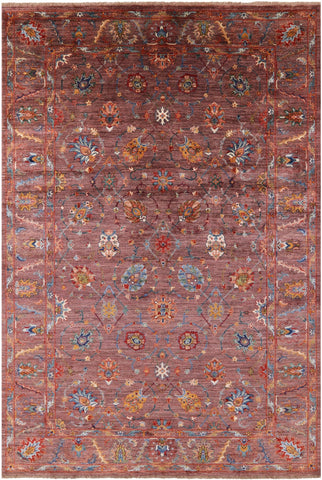 Persian Tabriz Handmade Wool Rug - 6' 10