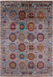 Turkmen Ersari Hand Knotted Wool Rug - 6' 9" X 9' 11" - Golden Nile