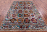 Turkmen Ersari Hand Knotted Wool Rug - 6' 9" X 9' 11" - Golden Nile
