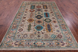 Turkmen Ersari Hand Knotted Wool Rug - 6' 8" X 9' 7" - Golden Nile