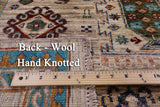 Turkmen Ersari Hand Knotted Wool Rug - 6' 8" X 9' 7" - Golden Nile