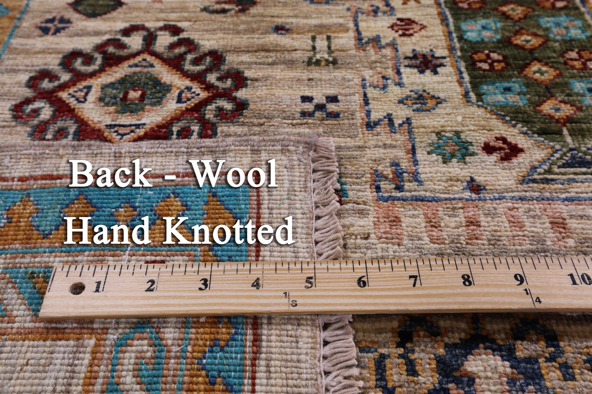 Turkmen Ersari Hand Knotted Wool Rug - 6' 8" X 9' 7" - Golden Nile