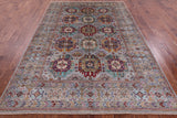 Turkmen Ersari Hand Knotted Wool Rug - 6' 9" X 9' 11" - Golden Nile