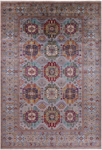 Turkmen Ersari Hand Knotted Wool Rug - 6' 9