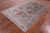 Turkmen Ersari Hand Knotted Wool Rug - 6' 9" X 9' 11" - Golden Nile