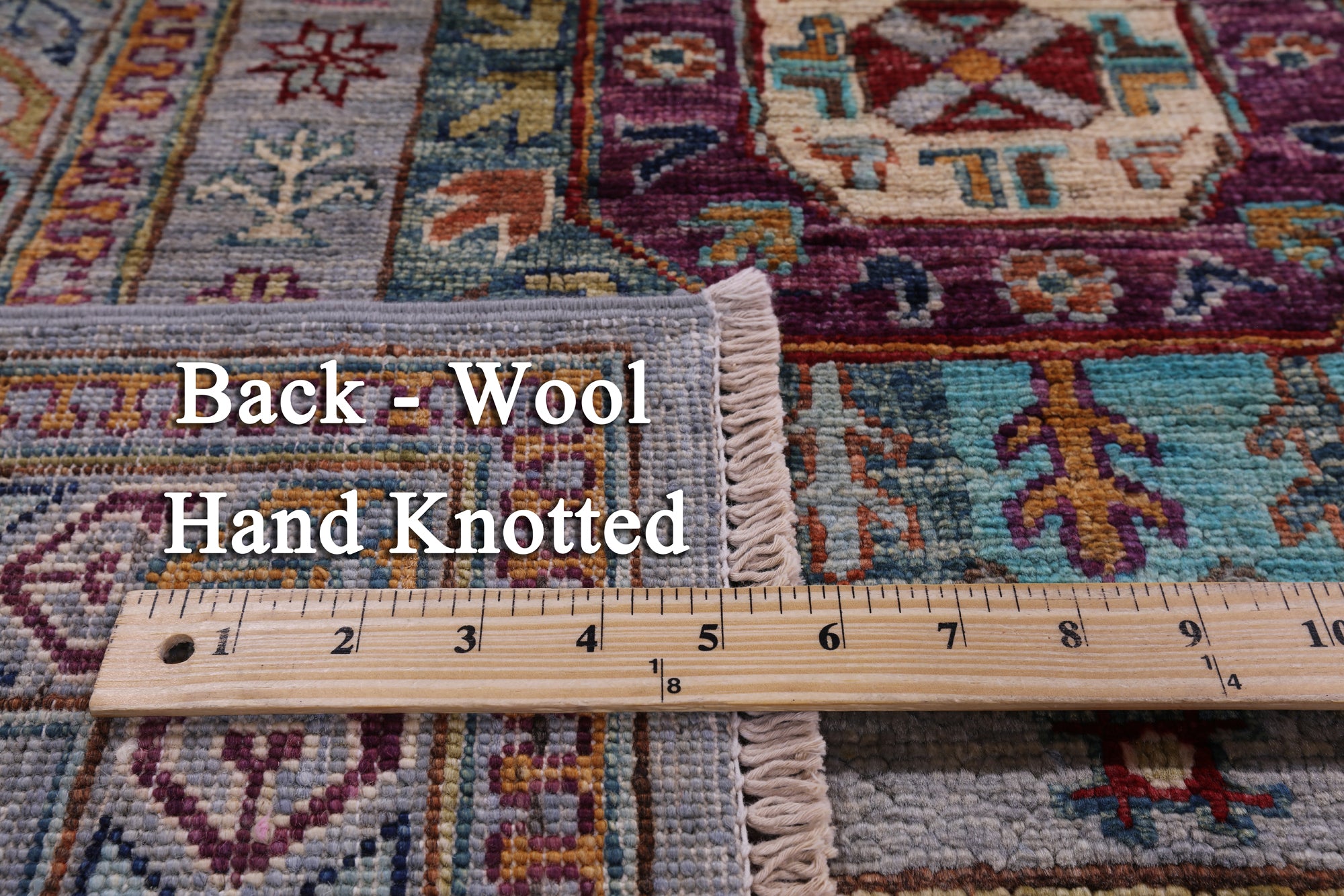 Turkmen Ersari Hand Knotted Wool Rug - 6' 9" X 9' 11" - Golden Nile
