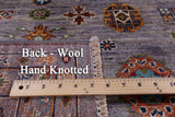 Grey Tribal Persian Hand Knotted Wool Rug - 6' 9" X 9' 8" - Golden Nile