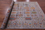Grey Tribal Persian Hand Knotted Wool Rug - 6' 9" X 9' 8" - Golden Nile