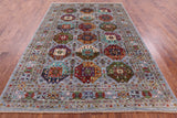Turkmen Ersari Hand Knotted Wool Rug - 6' 9" X 9' 9" - Golden Nile