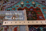 Turkmen Ersari Hand Knotted Wool Rug - 6' 9" X 9' 9" - Golden Nile