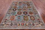 Turkmen Ersari Hand Knotted Wool Rug - 6' 10" X 9' 6" - Golden Nile