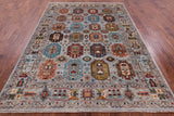 Turkmen Ersari Hand Knotted Wool Rug - 6' 10" X 9' 6" - Golden Nile