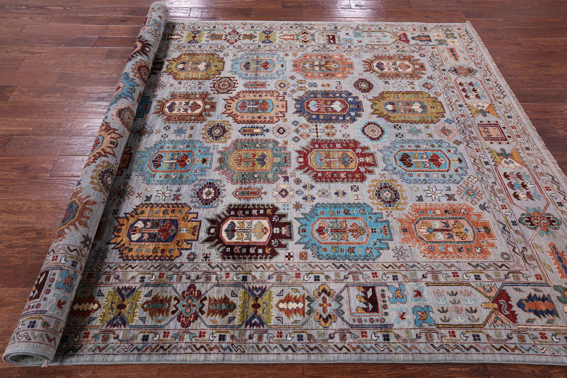 Turkmen Ersari Hand Knotted Wool Rug - 6' 10" X 9' 6" - Golden Nile