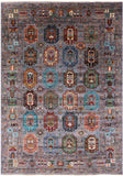 Turkmen Ersari Handmade Wool Rug - 6' 10" X 9' 9" - Golden Nile