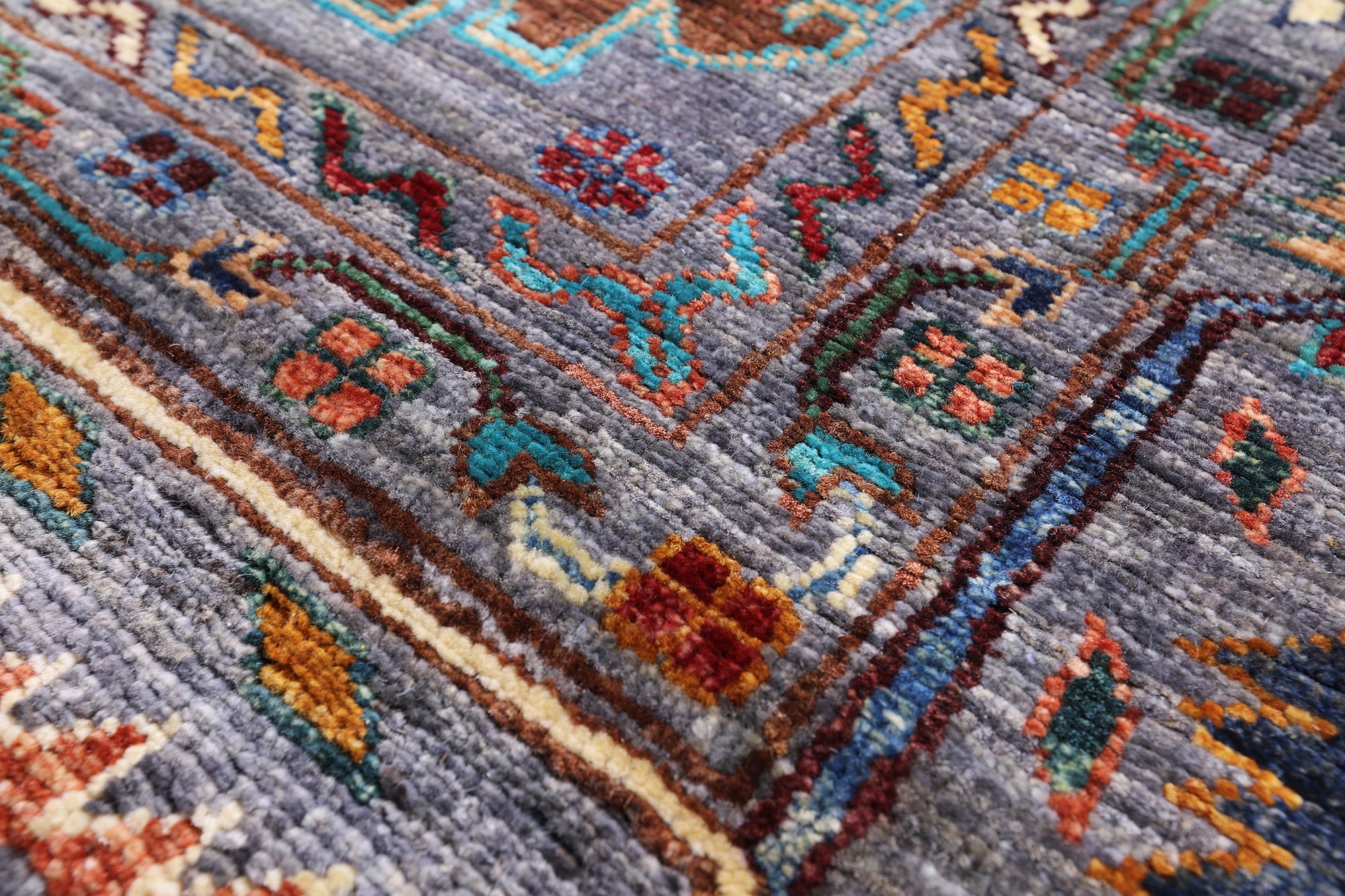 Turkmen Ersari Handmade Wool Rug - 6' 10" X 9' 9" - Golden Nile