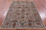Peshawar Handmade Wool Rug - 5' 1" X 6' 8" - Golden Nile