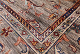 Peshawar Hand Knotted Wool Rug - 5' 8" X 8' 2" - Golden Nile