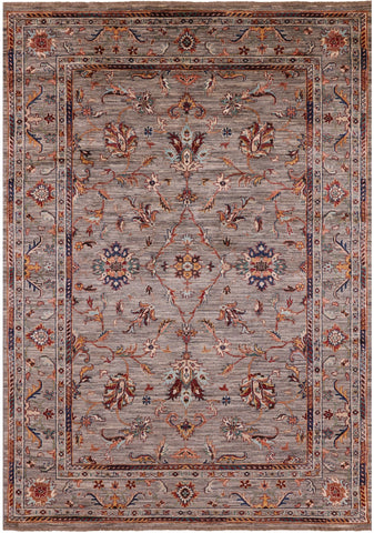 Peshawar Hand Knotted Wool Rug - 5' 8