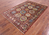Turkmen Ersari Handmade Wool Rug - 5' 6" X 7' 9" - Golden Nile