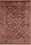 Turkmen Ersari Hand Knotted Wool Rug - 5' 7" X 7' 10" - Golden Nile