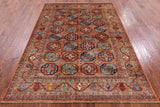 Turkmen Ersari Hand Knotted Wool Rug - 5' 7" X 7' 10" - Golden Nile