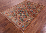 Turkmen Ersari Hand Knotted Wool Rug - 5' 7" X 7' 10" - Golden Nile
