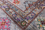 Grey Turkmen Ersari Hand Knotted Wool Rug - 5' 7" X 7' 8" - Golden Nile