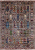 Turkmen Ersari Hand Knotted Wool Rug - 5' 9" X 8' 1" - Golden Nile