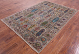 Turkmen Ersari Hand Knotted Wool Rug - 5' 9" X 8' 1" - Golden Nile