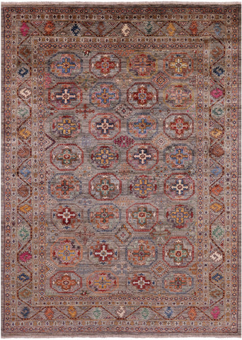 Turkmen Ersari Hand Knotted Wool Rug - 5' 10