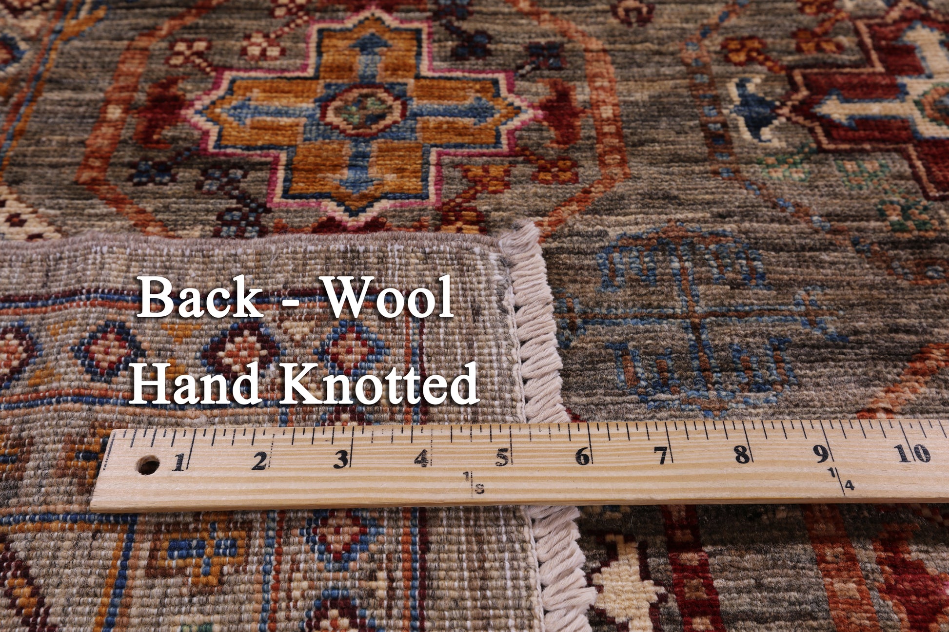 Turkmen Ersari Hand Knotted Wool Rug - 5' 10" X 8' 2" - Golden Nile