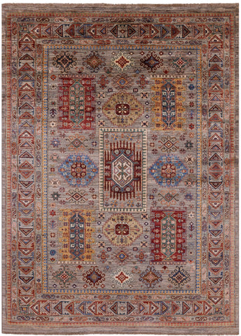 Turkmen Ersari Hand Knotted Wool Rug - 5' 9