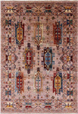 Persian Fine Serapi Hand Knotted Wool Rug - 5' 8" X 8' 4" - Golden Nile