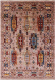 Persian Fine Serapi Hand Knotted Wool Rug - 5' 8" X 8' 4" - Golden Nile