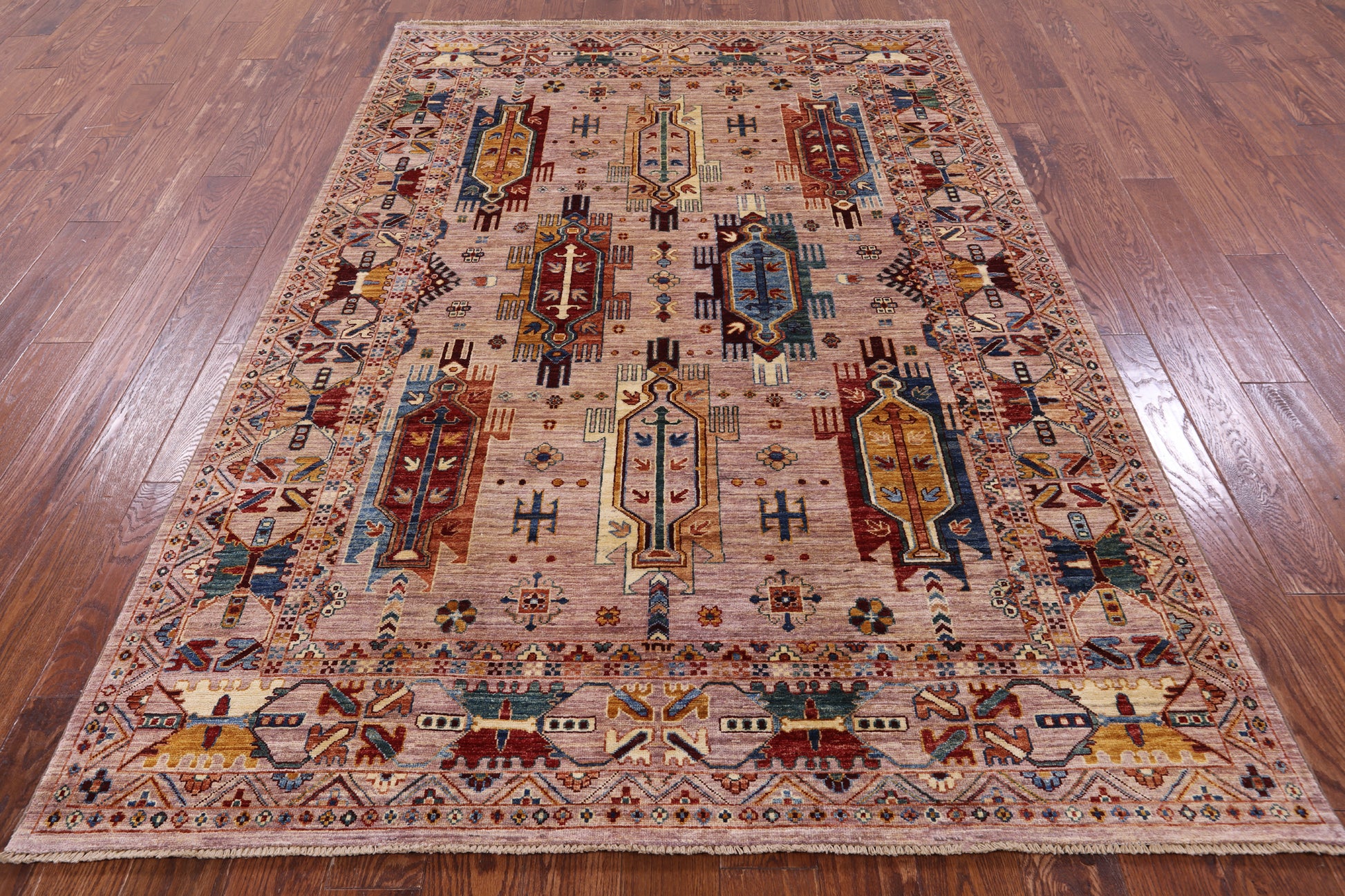 Persian Fine Serapi Hand Knotted Wool Rug - 5' 8" X 8' 4" - Golden Nile