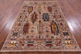 Persian Fine Serapi Hand Knotted Wool Rug - 5' 8" X 8' 4" - Golden Nile
