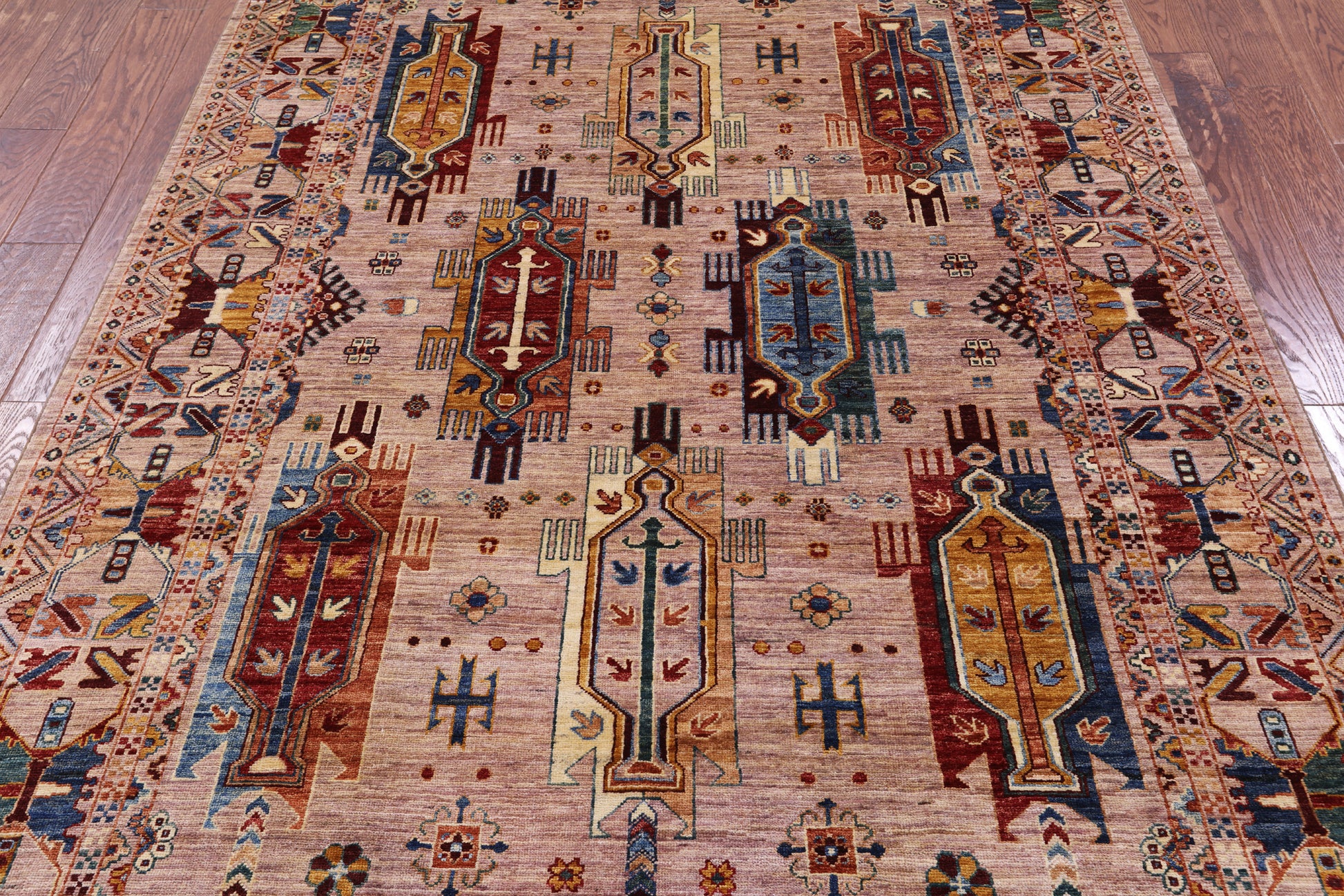 Persian Fine Serapi Hand Knotted Wool Rug - 5' 8" X 8' 4" - Golden Nile