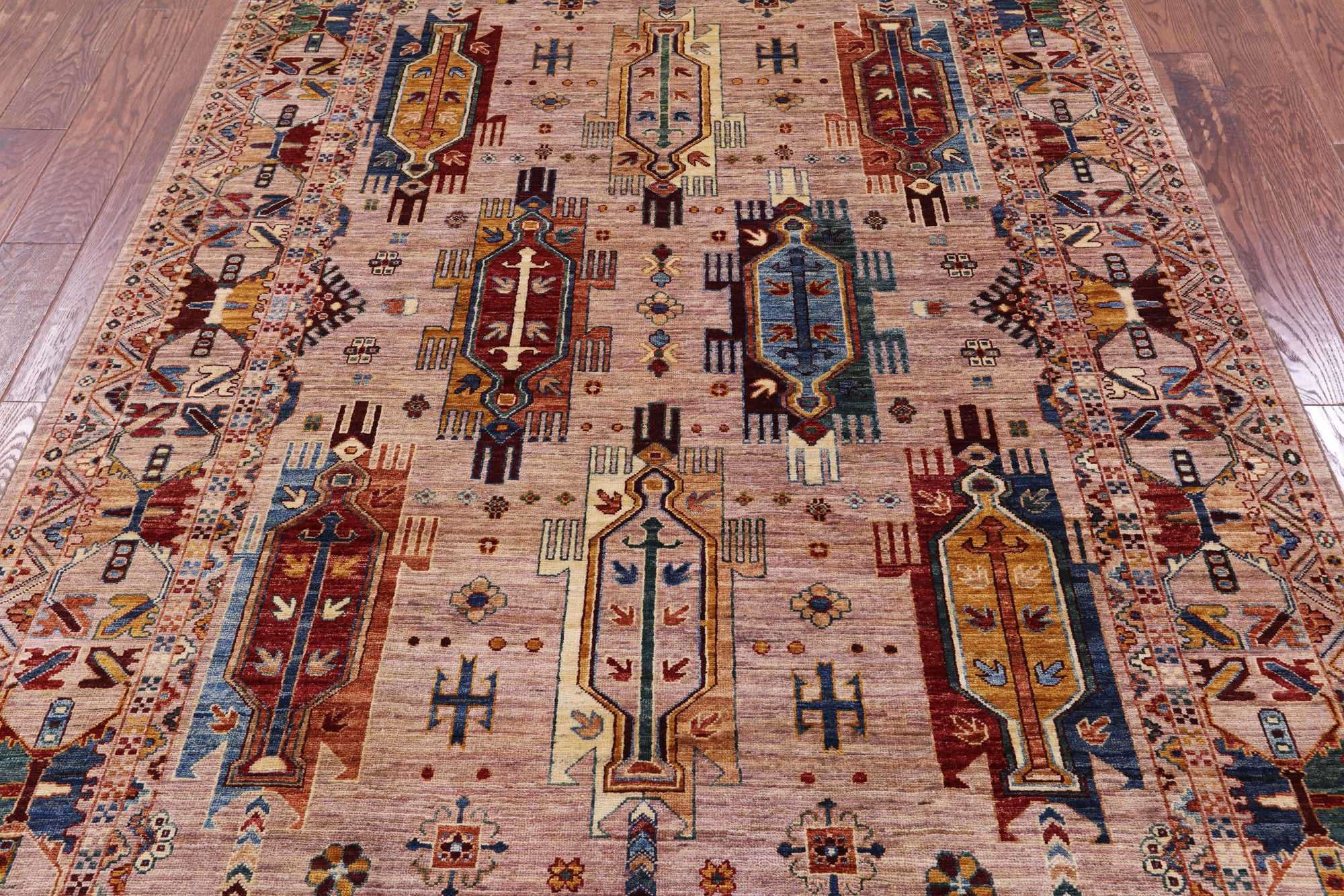 Persian Fine Serapi Hand Knotted Wool Rug - 5' 8" X 8' 4" - Golden Nile