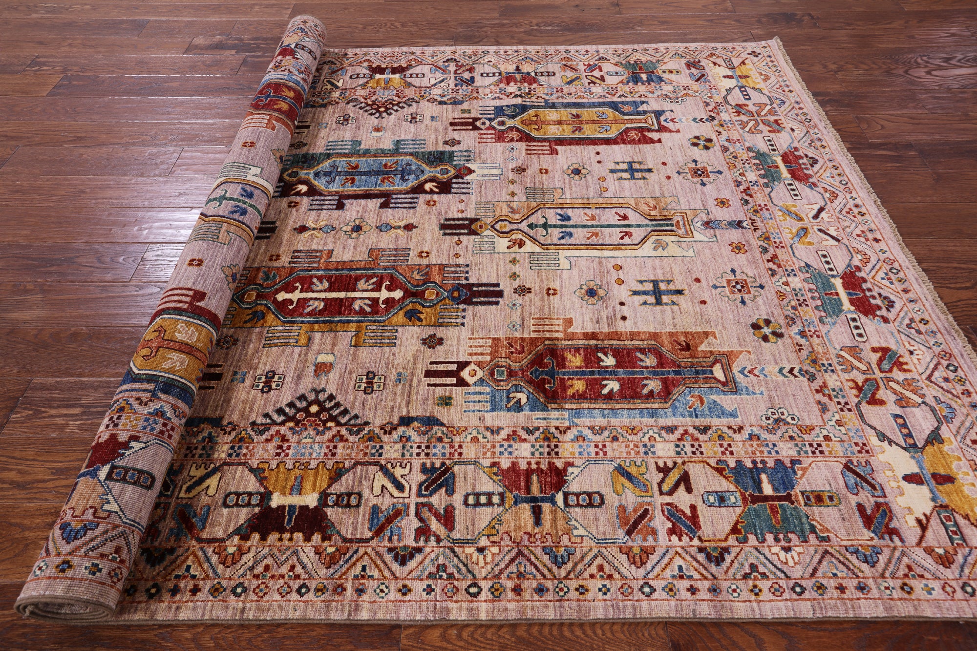 Persian Fine Serapi Hand Knotted Wool Rug - 5' 8" X 8' 4" - Golden Nile