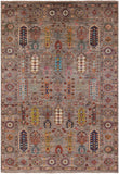 Turkmen Ersari Hand Knotted Wool Rug - 5' 8" X 8' 0" - Golden Nile