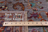 Grey Peshawar Hand Knotted Wool Rug - 5' 8" X 8' 4" - Golden Nile